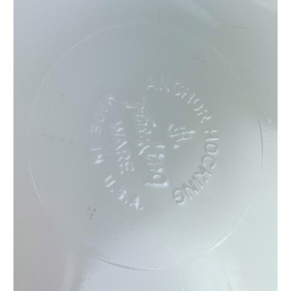 Vtg Anchor Hocking Fire King Ware Milk Glass Divided Serving Dish with Gold Trim - Picture 8 of 9